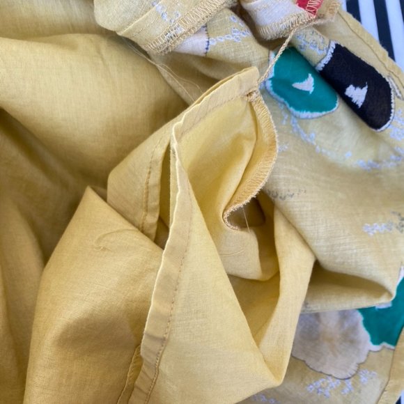 Isda and Co Yellow Spotted Floral Knee Length Skirt - Picture 9 of 10